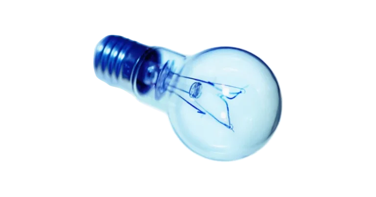 a light bulb transparent