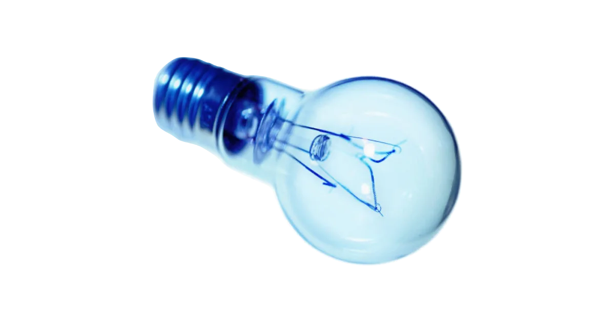 a light bulb transparent