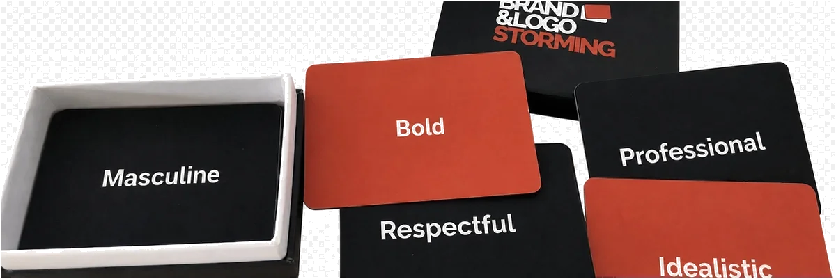 brand and logo storming to define the identity of a product, service, personal or employer brand
