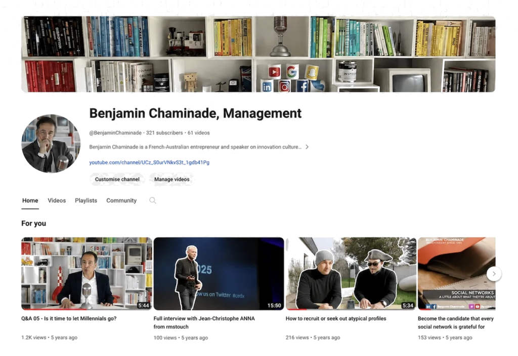 Watching recorded sessions on video to assess a keynote speaker's delivery