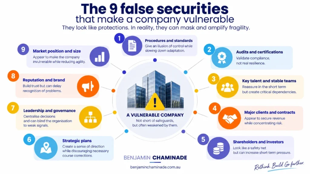 schema of the 9 false securities of a vunlerable company